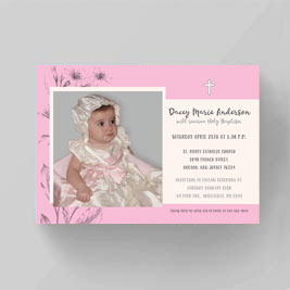 Bella Baby Christening Invitation