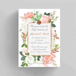 Bloom Christening Invitation