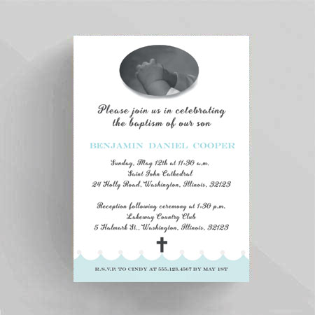 Little Prayer Baptism Christening Invitatio