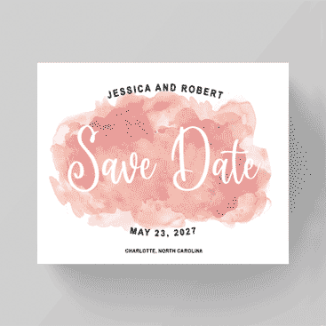 Soft Watercolor Save the Date Invitation