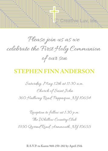 Herringbone Communion Invitation